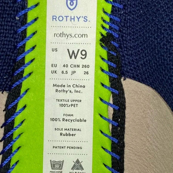 Rothy’s blue tan bow Maryjane pointed toe shoes size 9 - Picture 7 of 7